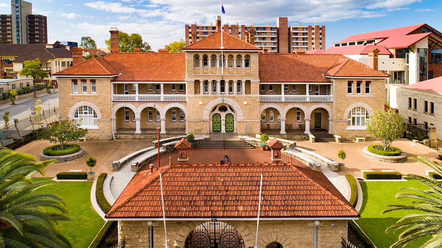Perth Mint building aerial view