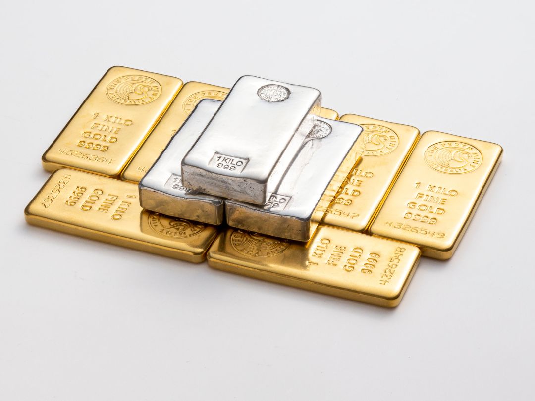 Gold and silver bars from The Perth Mint