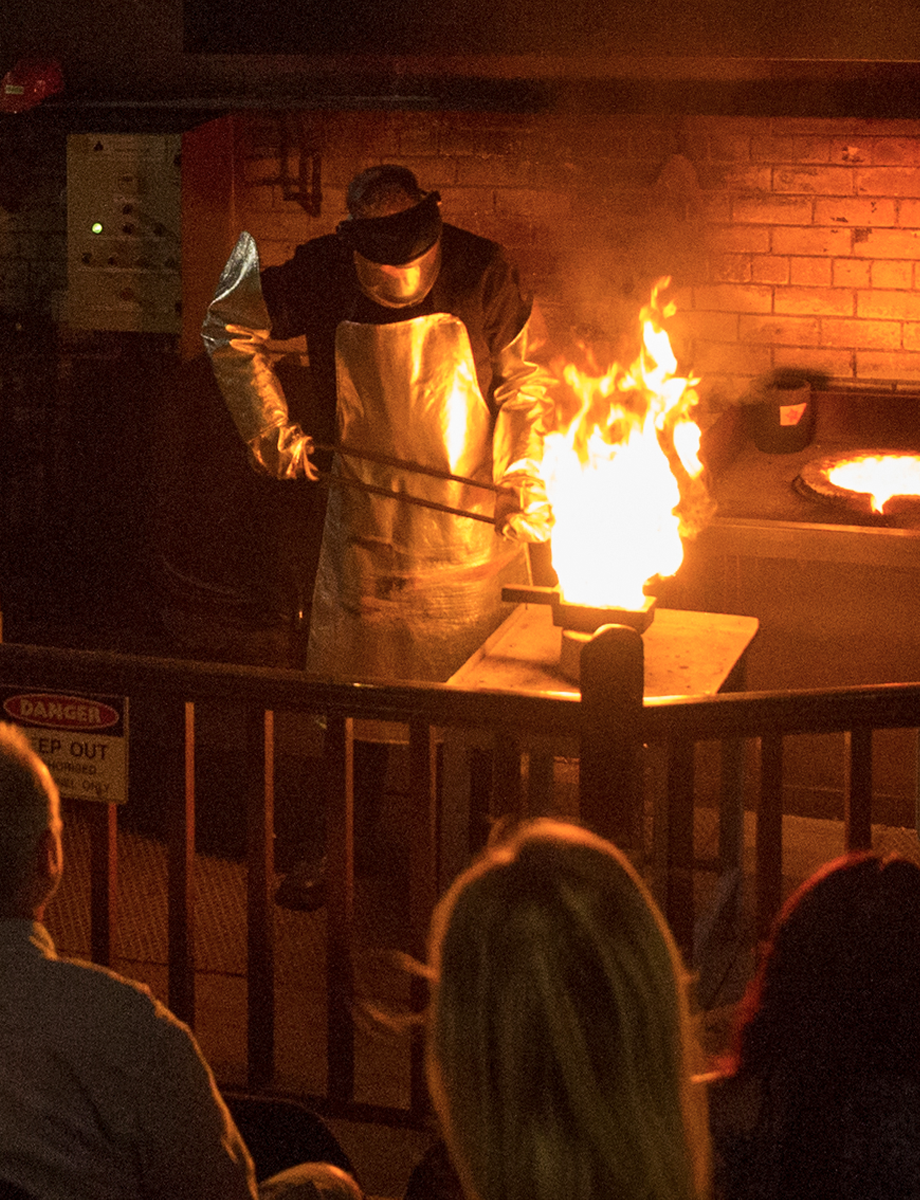 Watch a live gold pour