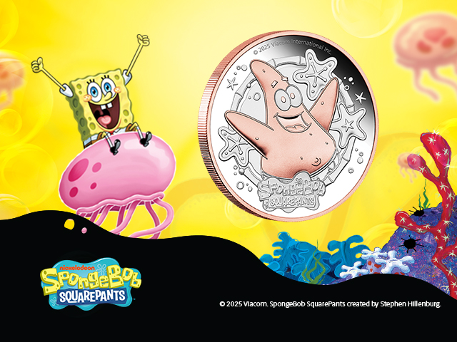 SpongeBob SquarePants Patrick Star Gilded coin   The Perth Mint