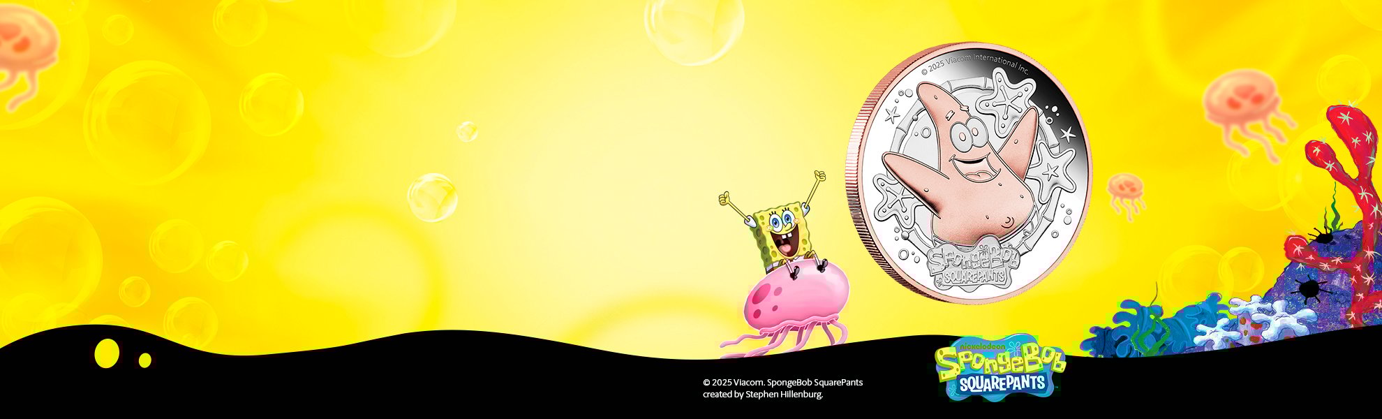 SpongeBob SquarePants Patrick Star Gilded coin 2025   The Perth Mint