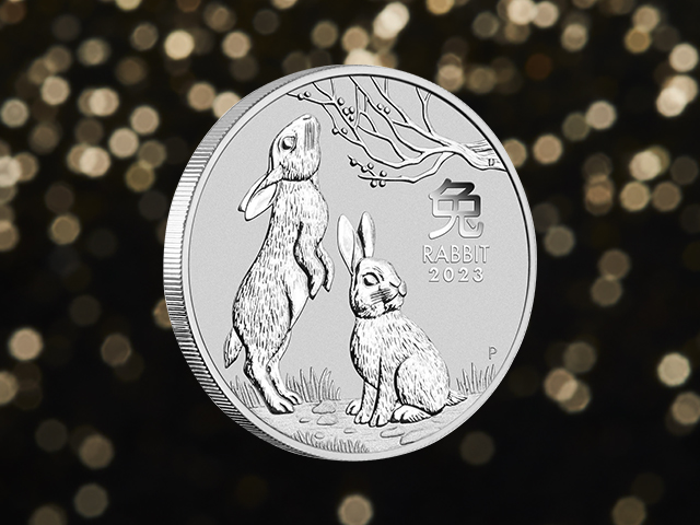 Australian Lunar Series III 2023 Year of the Rabbit 5oz Silver Bullion Coin mobile