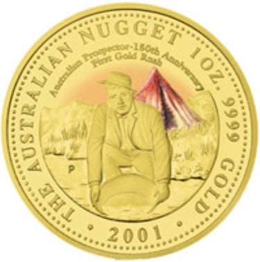 2001 Australian Prospector gold coin