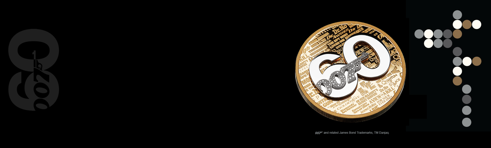 60 Year of the Bond 2022 5oz Gold Proof Pave Set Diamond Coin