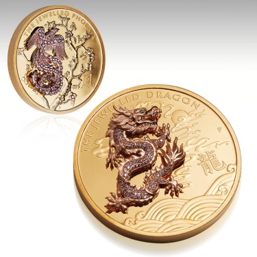 Jewelled Phoenix coin from The Perth Mint.