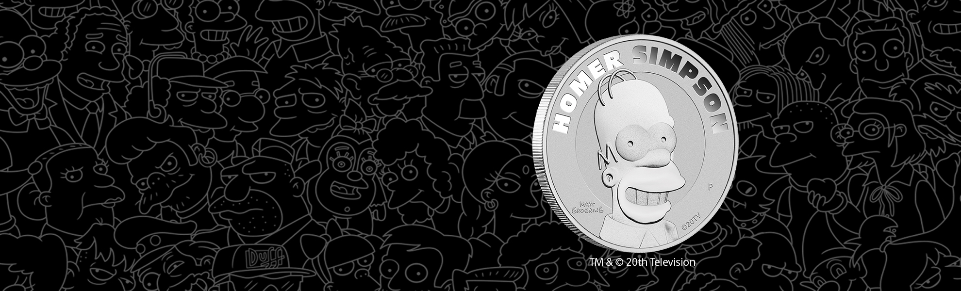 Homer Simpson 2022 1oz Silver Coin in Card - The Perth Mint