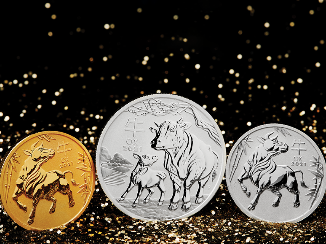 Lunar ox bullion coins at The Perth Mint.