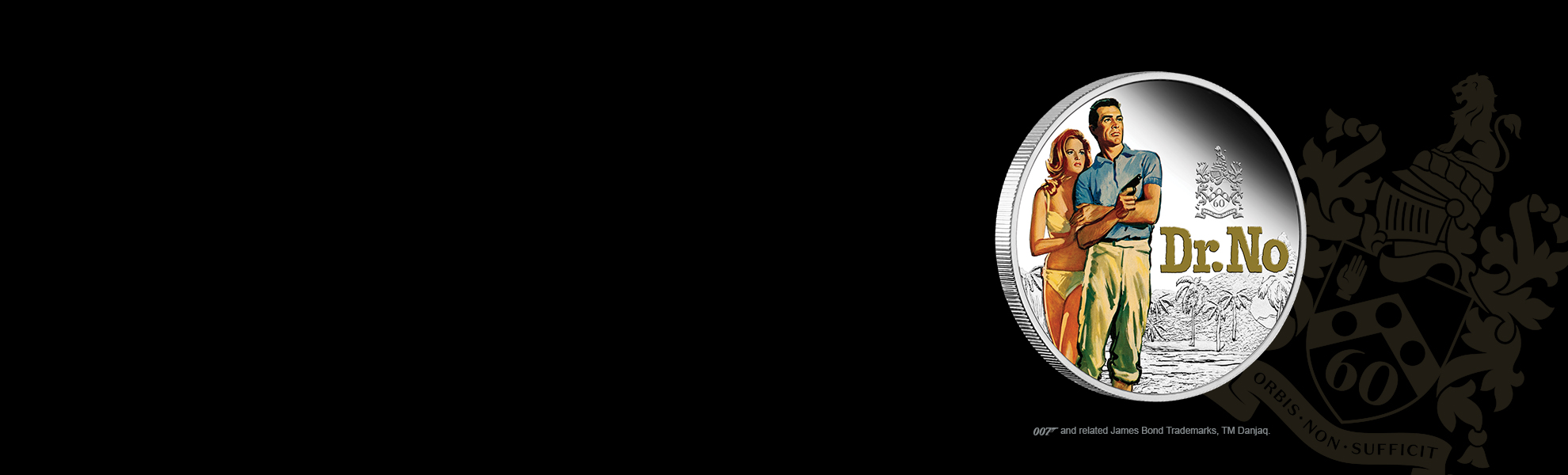 James Bond Dr No. 2022 1oz Silver Proof Coloured Coin