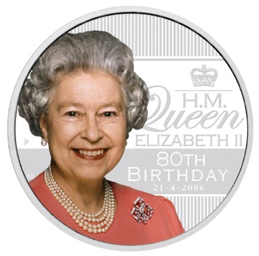 80th birthday silver coin 