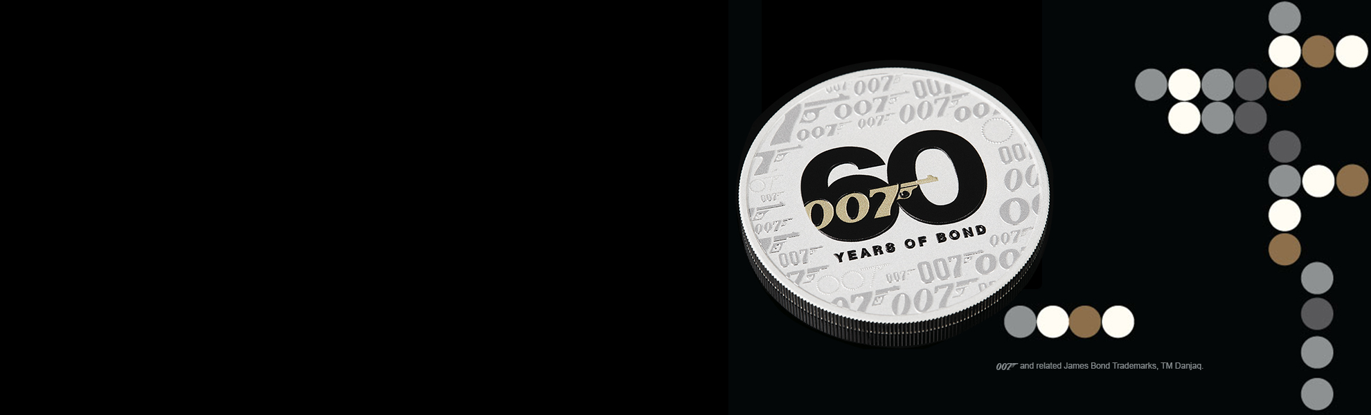 60 Years of Bond 2022 1oz Silver Coloured Coin in Card