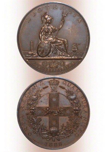 obverse and reverse of 1788 Medallion