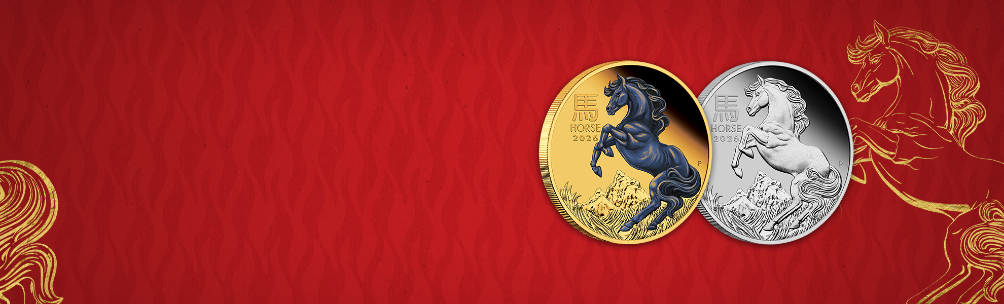 2026 Lunar Year of the Horse gold and platinum coins - Lunar New Year