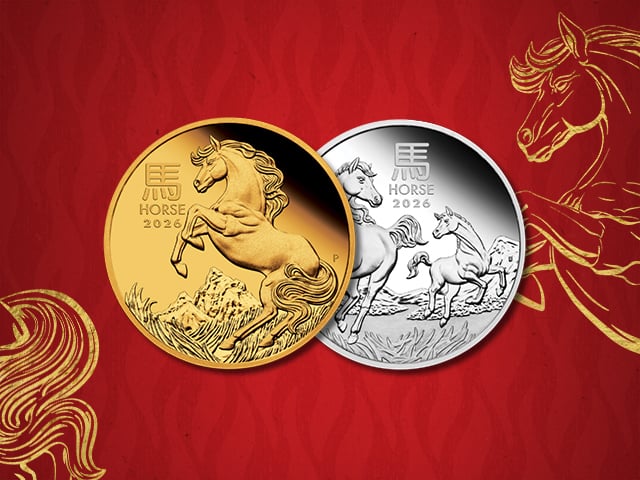 The Perth Mint 2026 Lunar Year of the Horse gold and silver coins