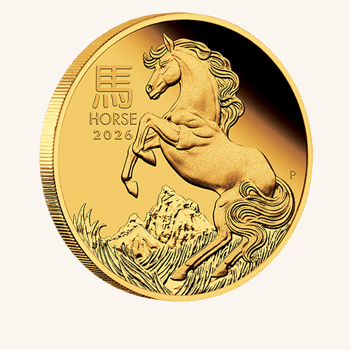 The Perth Mint 2026 Lunar coins Year of the Horse gold coin