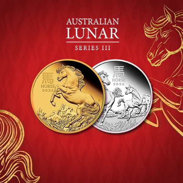 Year of the Horse lunar gold and silver coins - The Perth Mint 2026