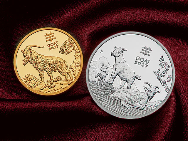 WEB Lunar Year of The Goat gold and silver coins moodshot 640x480
