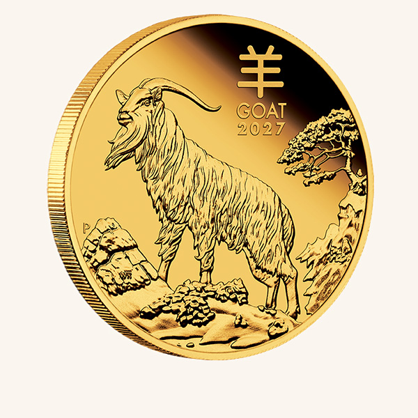WEB Lunar Year of the Goat product range gold proof coin