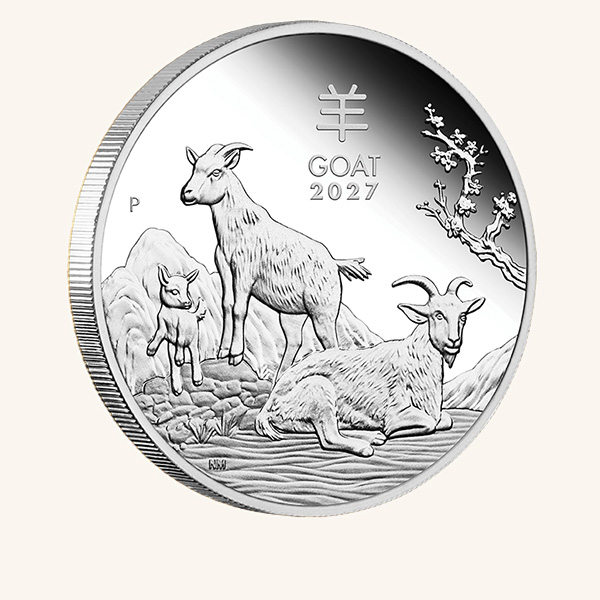 Lunar Year of the Goat silver proof coin