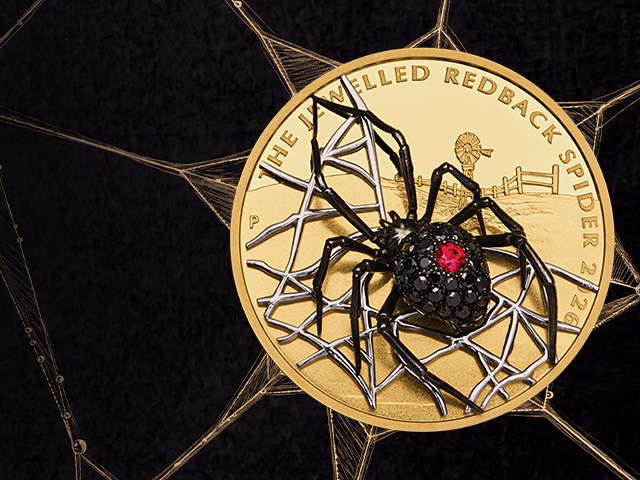 The Jewelled Redback Spider coin - The Perth Mint Australia collectable