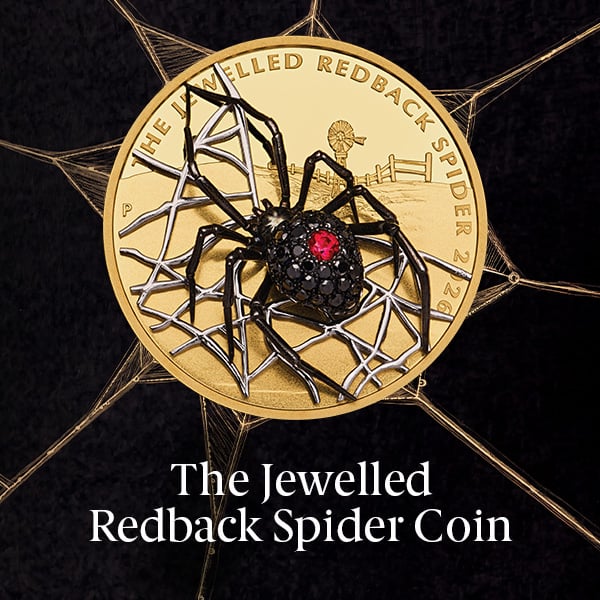 The Jewelled Redback Spider coin 2026 - The Perth Mint Australia collectable
