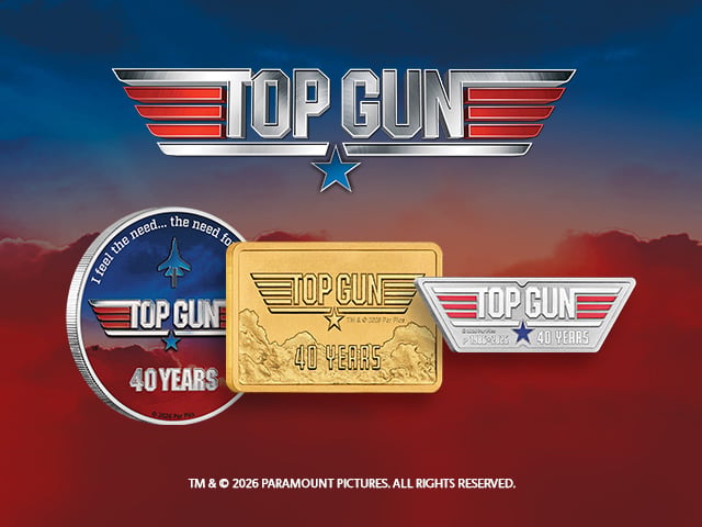 Shop Top Gun collectable gold and silver coins October 2026 - Australia