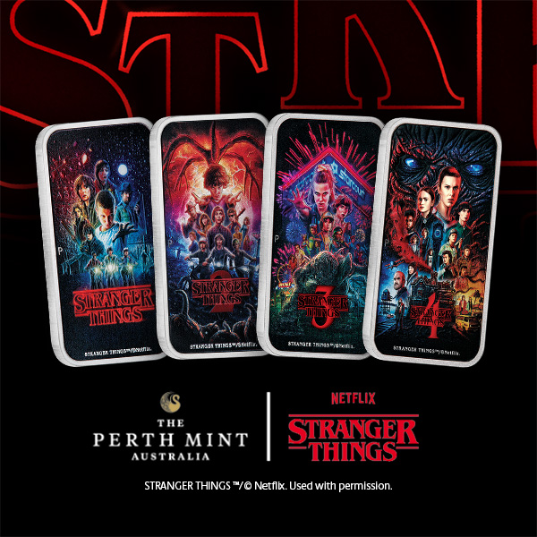 Shop Stranger Things movie poster silver coins 2026 - The Perth Mint