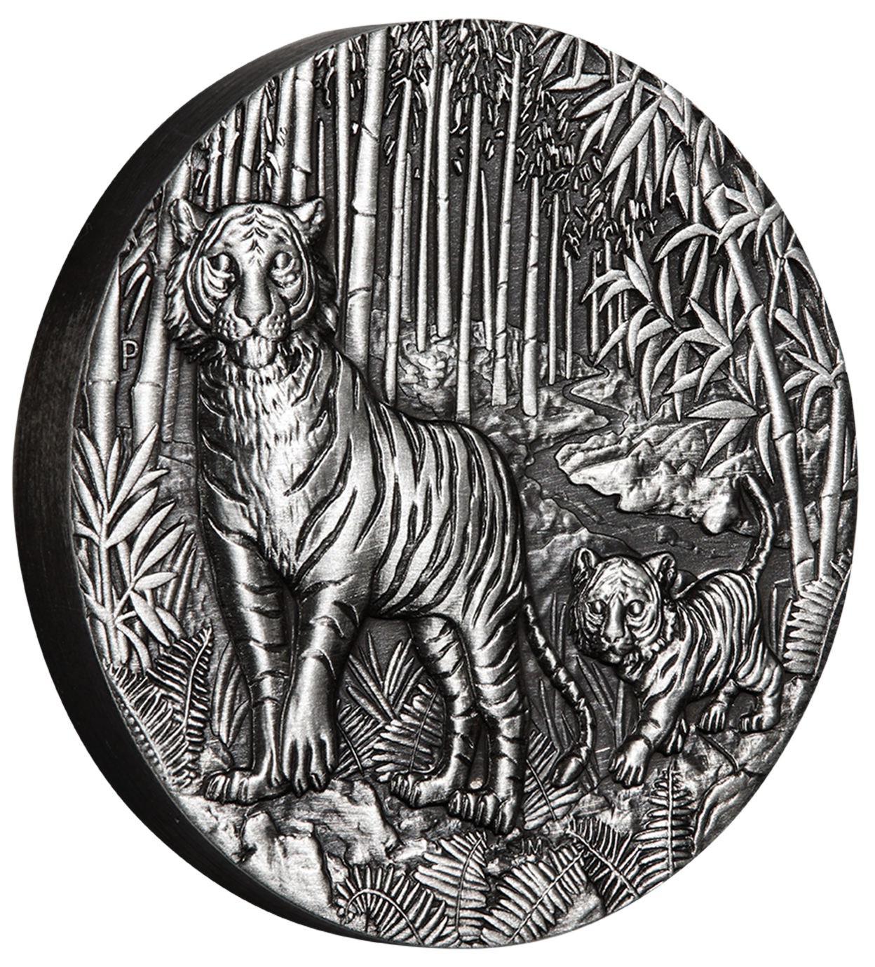 2022 Year of the Tiger 2oz Silver Antiqued Coin