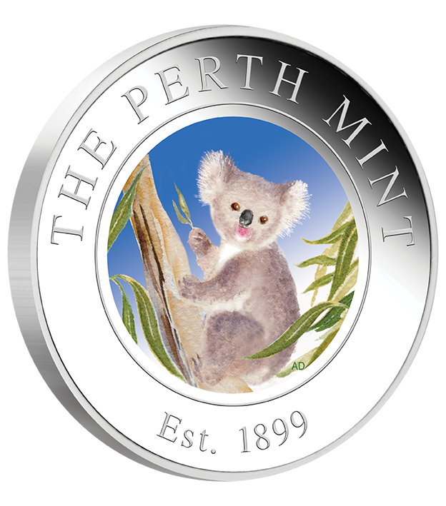 11 PMKOALA  Koala Silver 1 2oz  Medallion OnEdge LowRes