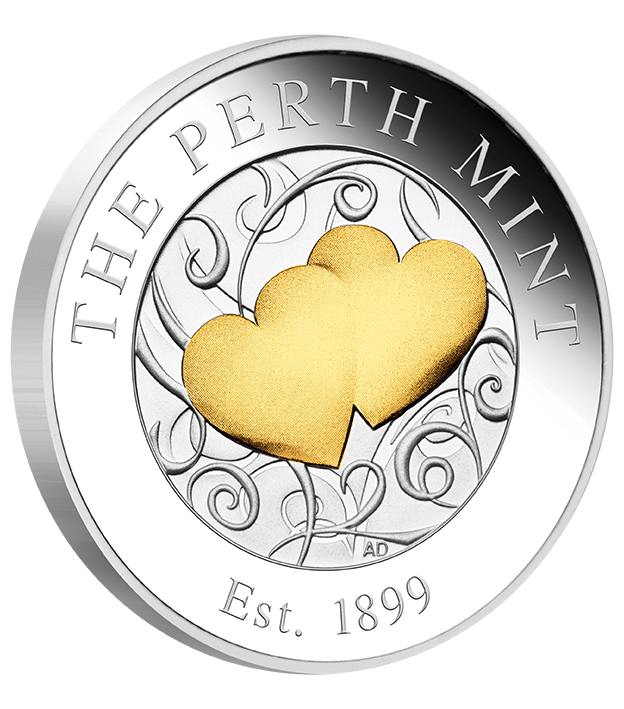 13 PMHEARTG Hearts Gold 1 2oz  Medallion OnEdge LowRes