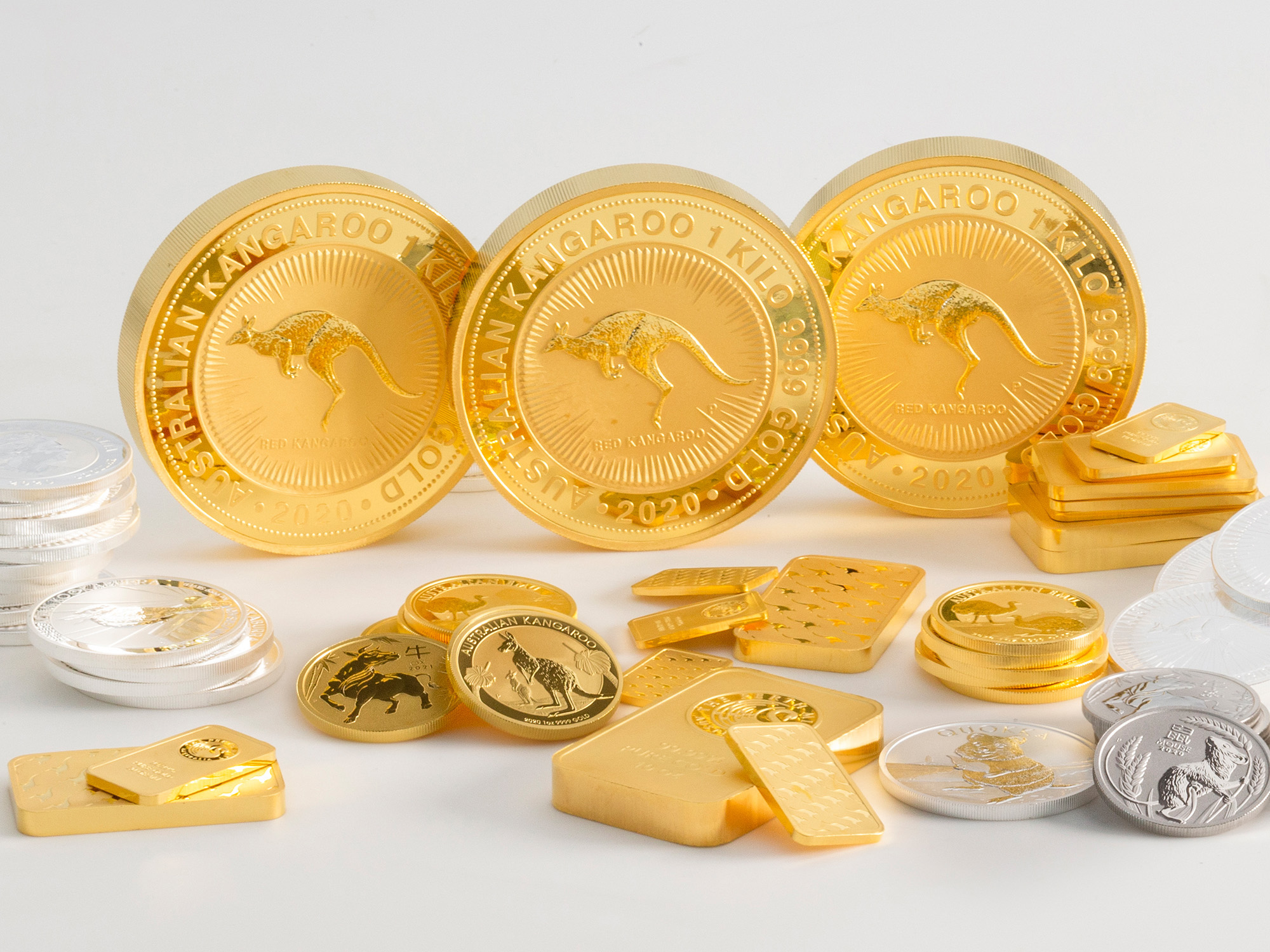 Gold and silver coins and bullion at The Perth Mint. 