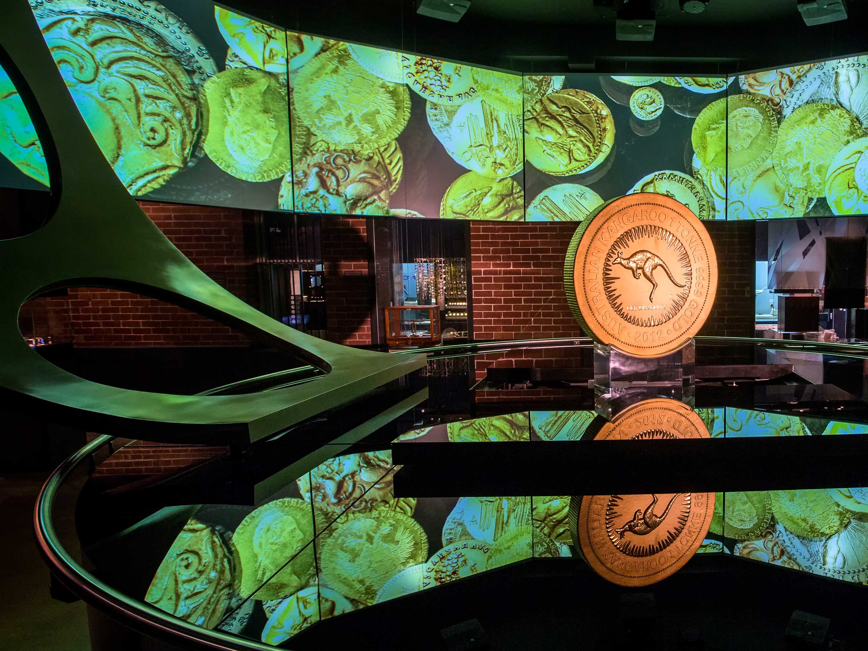 One Tonne gold coin on display at The Perth Mint in The Perth Mint Gold Tour.