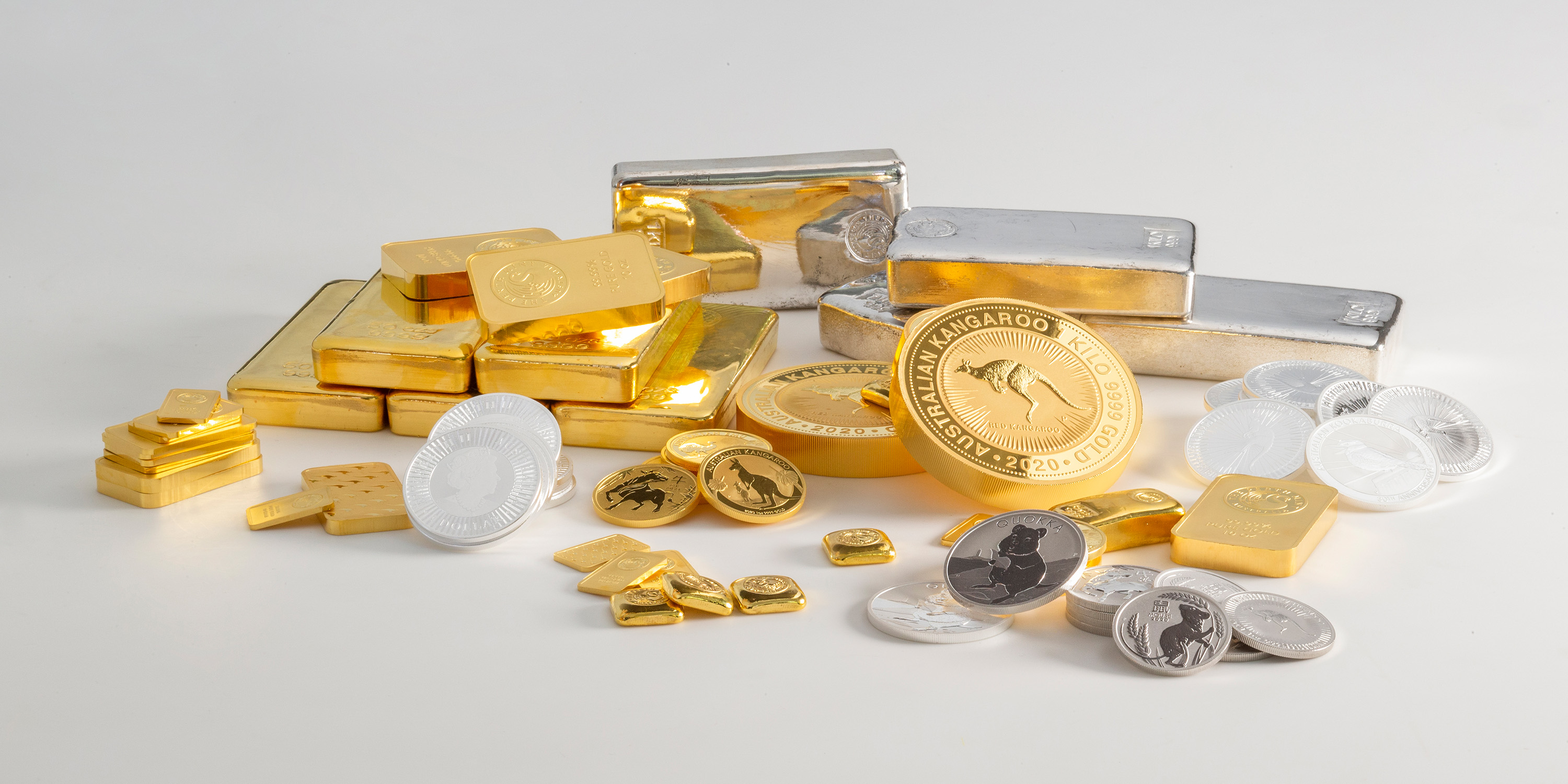 Gold, silver and platinum sold by The Perth Mint.