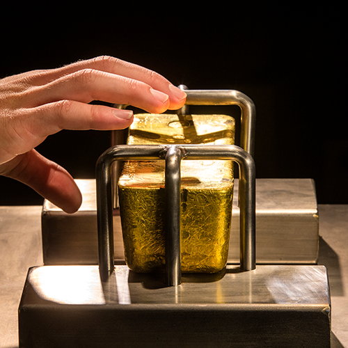 Touch a Perth Mint Gold bar  at The Perth Mint.