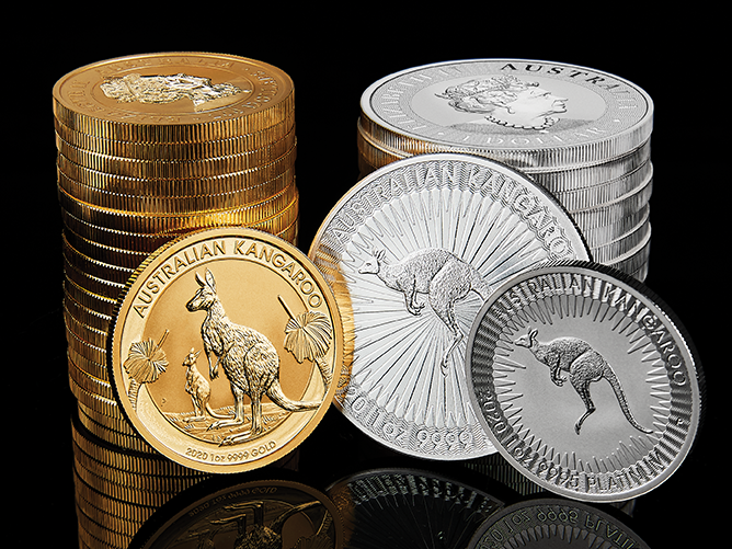 Group of kangaroo bullion