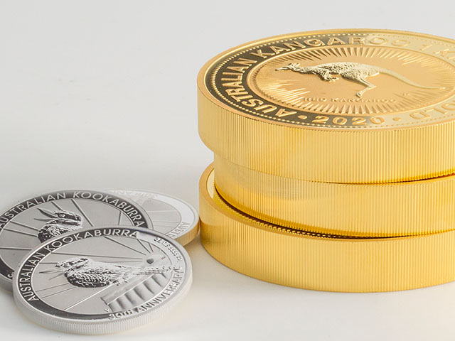 Gold and silver coins at The Perth Mint