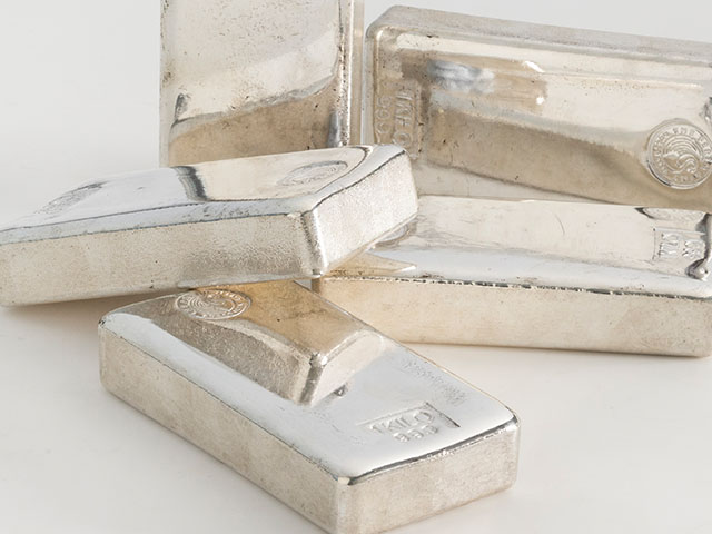 Silver cast bars made by The Perth Mint