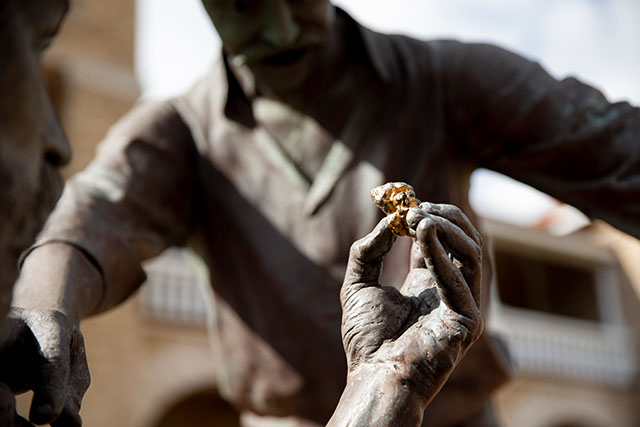 Front statue at The Perth Mint.