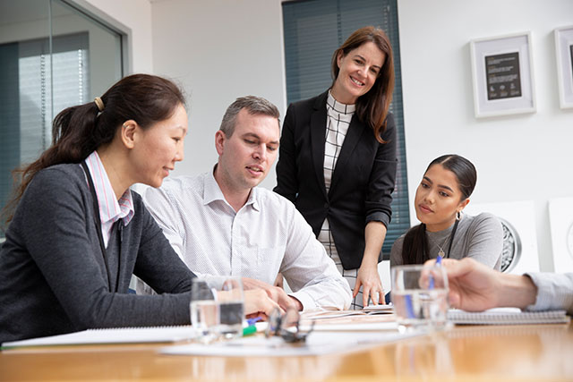 People meeting at The Perth Mint. 