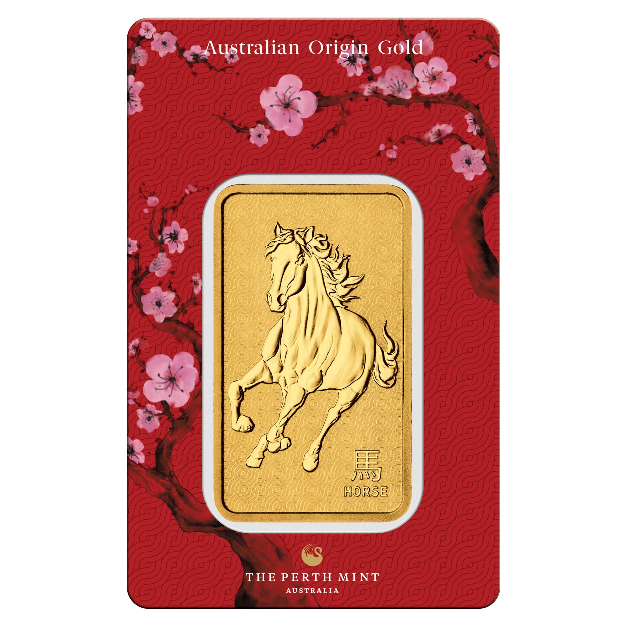 09 2026 Lunar Horse 1oz Gold Minted Bar InCard front HighRes