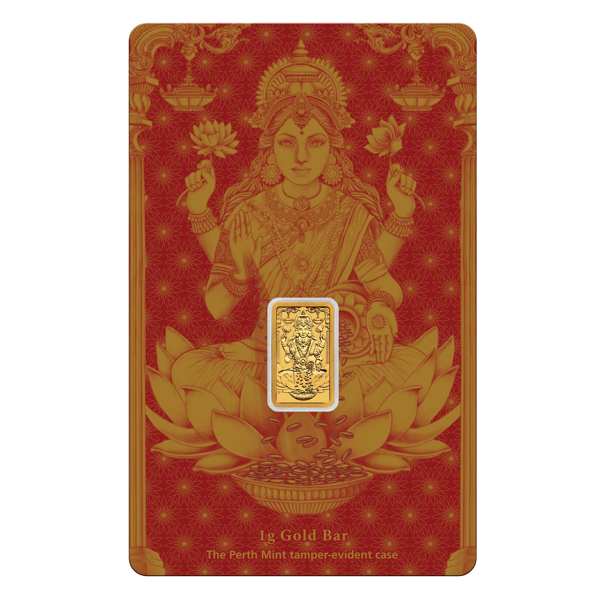 04 Lakshmi 1g Gold Minted Bar InCard front HighRes