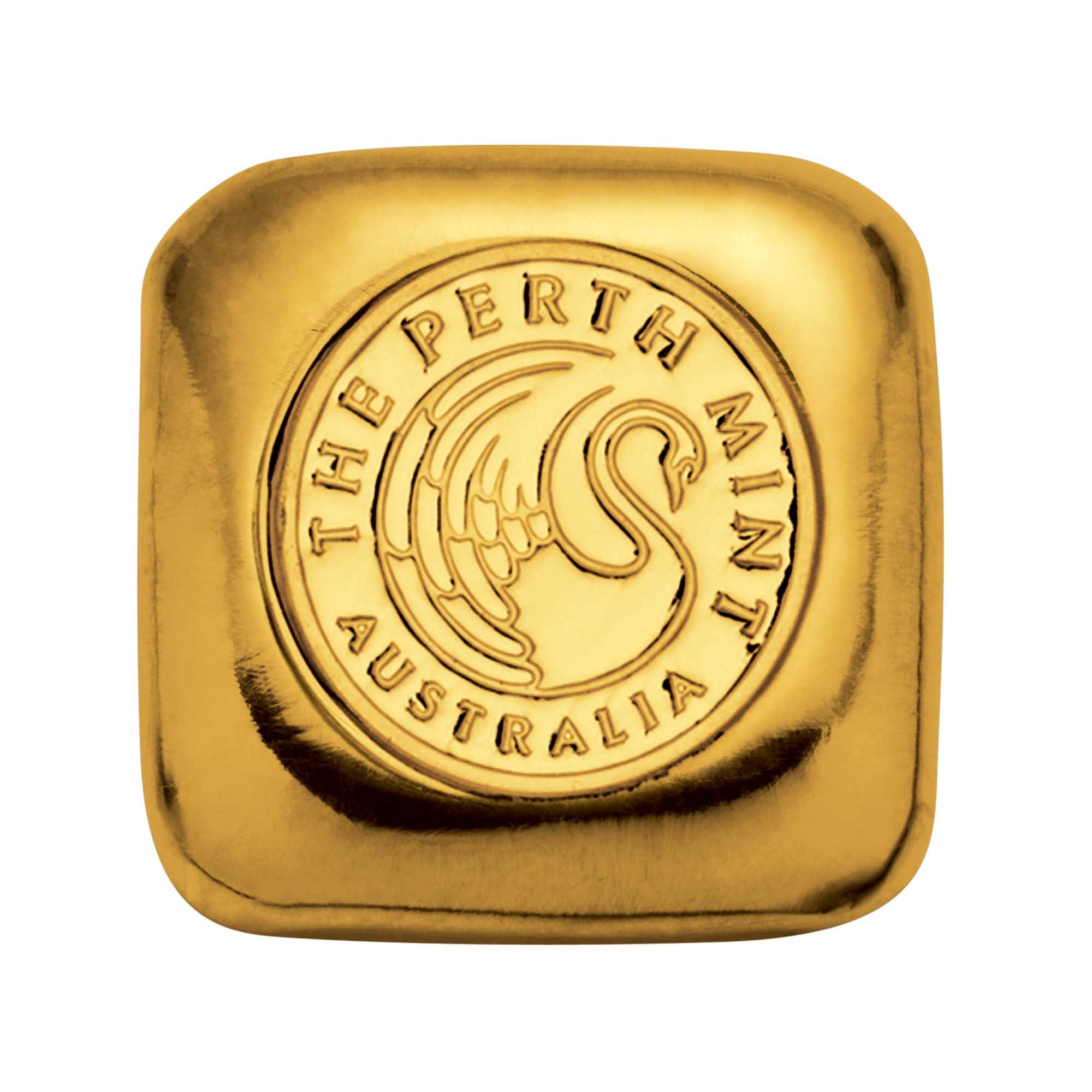 03 perth mint bar 1oz gold Front