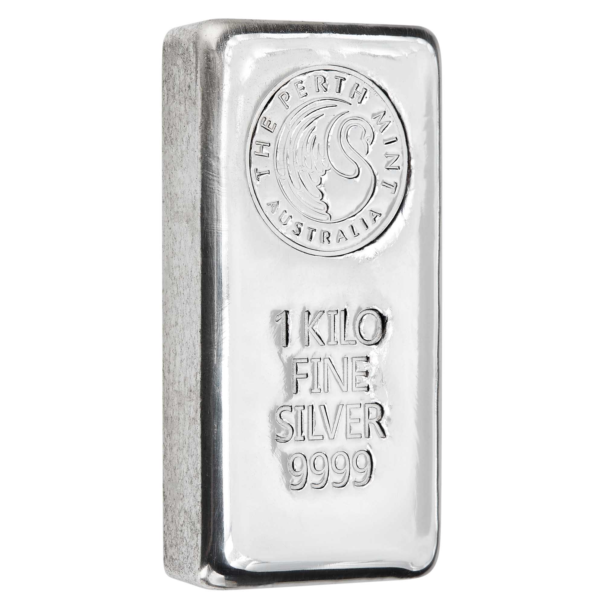 01 1 Kilo Silver Cast Bar OnEdge HighRes