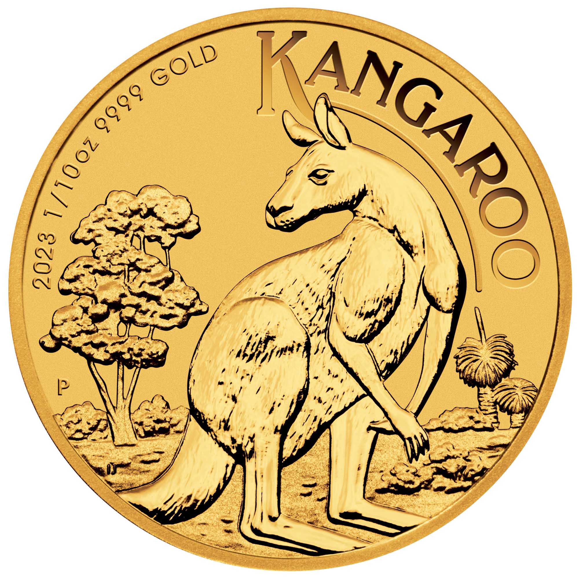 10 2023 AusKangaroo Gold 1 10oz Bullion StraightOn HighRes