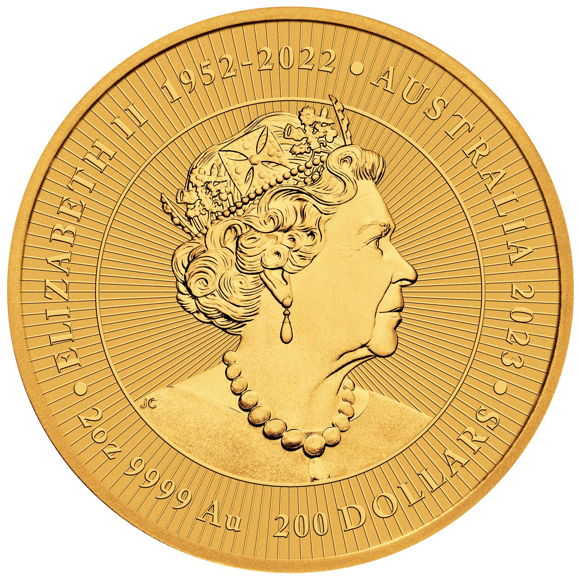 03 2023  Australian Kangaroo Mother & Baby  2oz Gold Bullion  Obverse HighRes