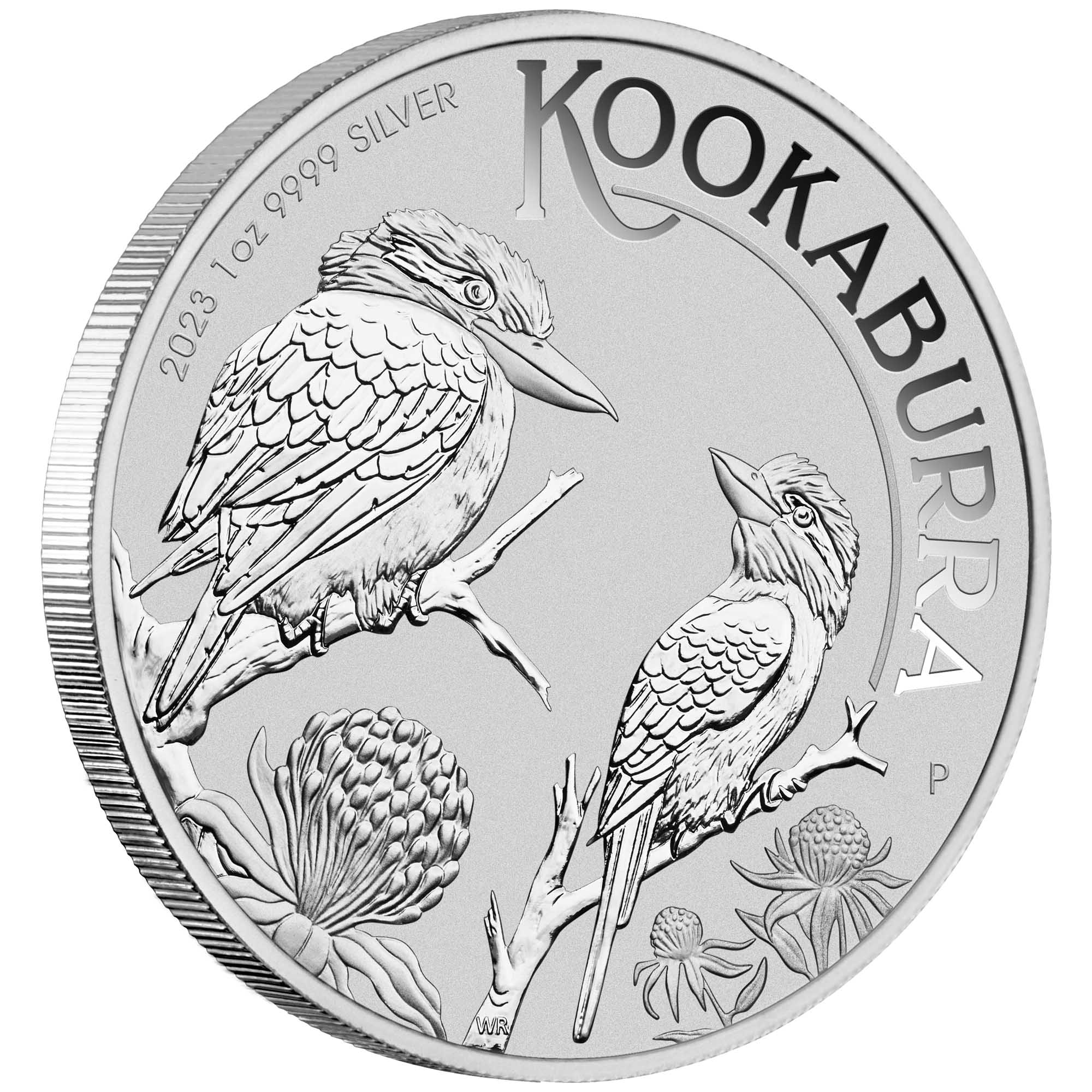 01 2023 AusKookaburra Silver 1oz Bullion OnEdge HighRes