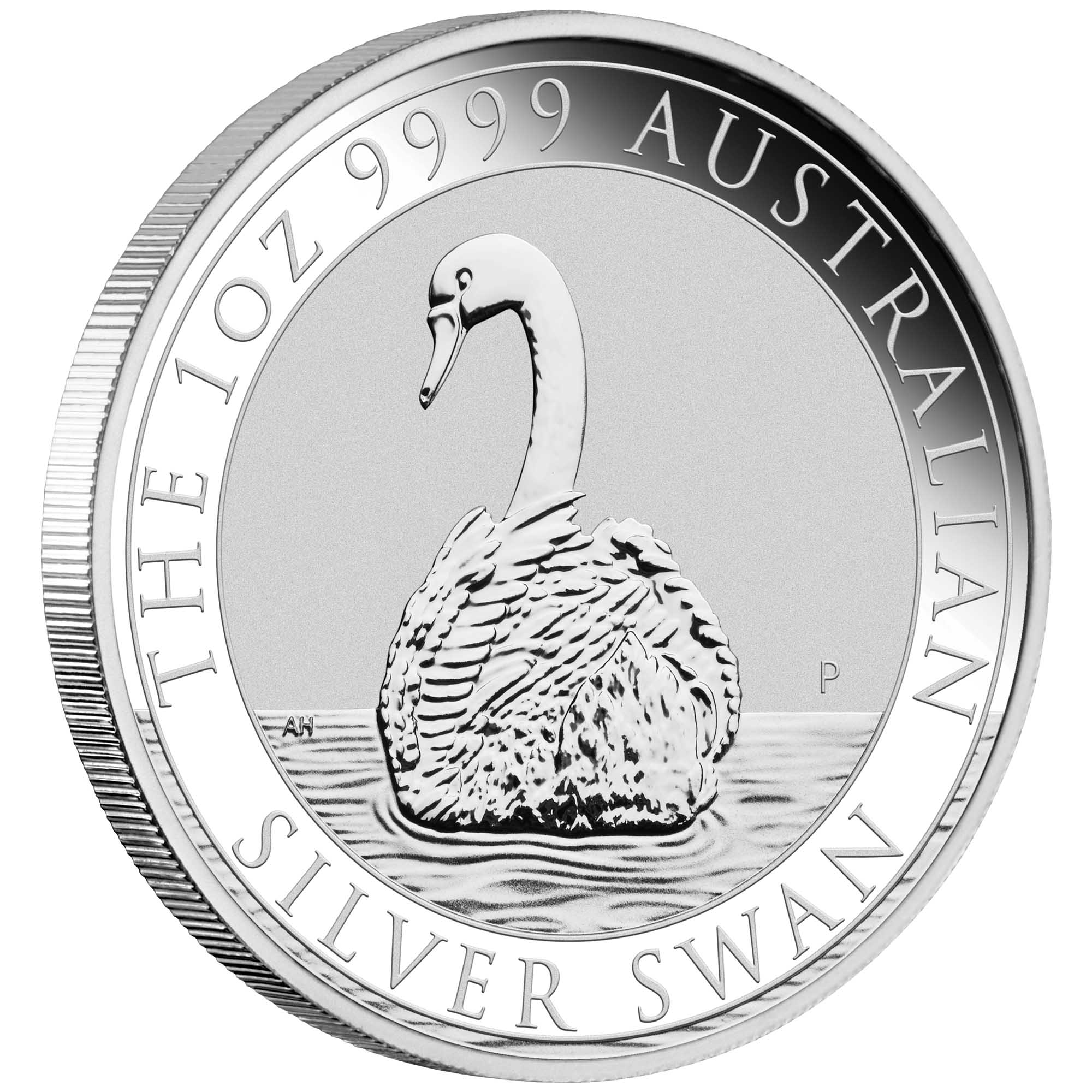 04 2023 Swan 1oz Silver Bullion OnEdge HighRes