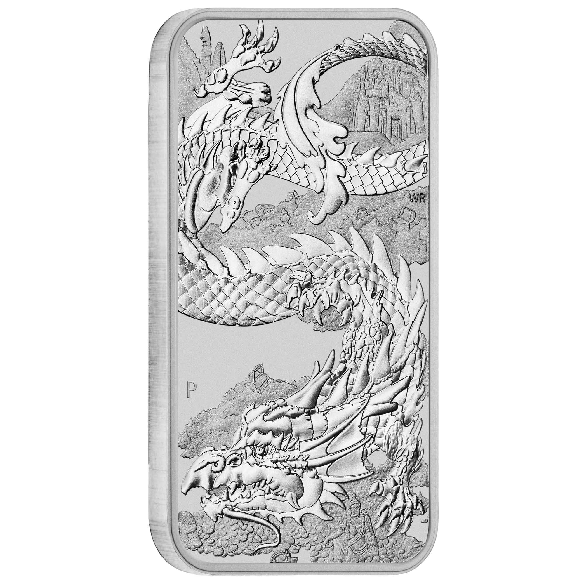 01 2023 RectangularDragon 1oz Silver Bullion OnEdge HighRes