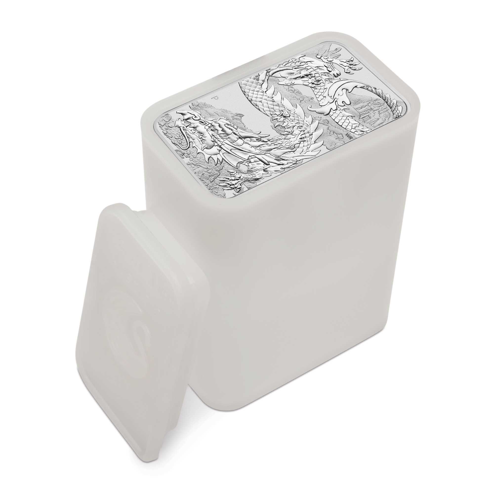 04 2023 RectangularDragon 1oz Silver Bullion InCase HighRes