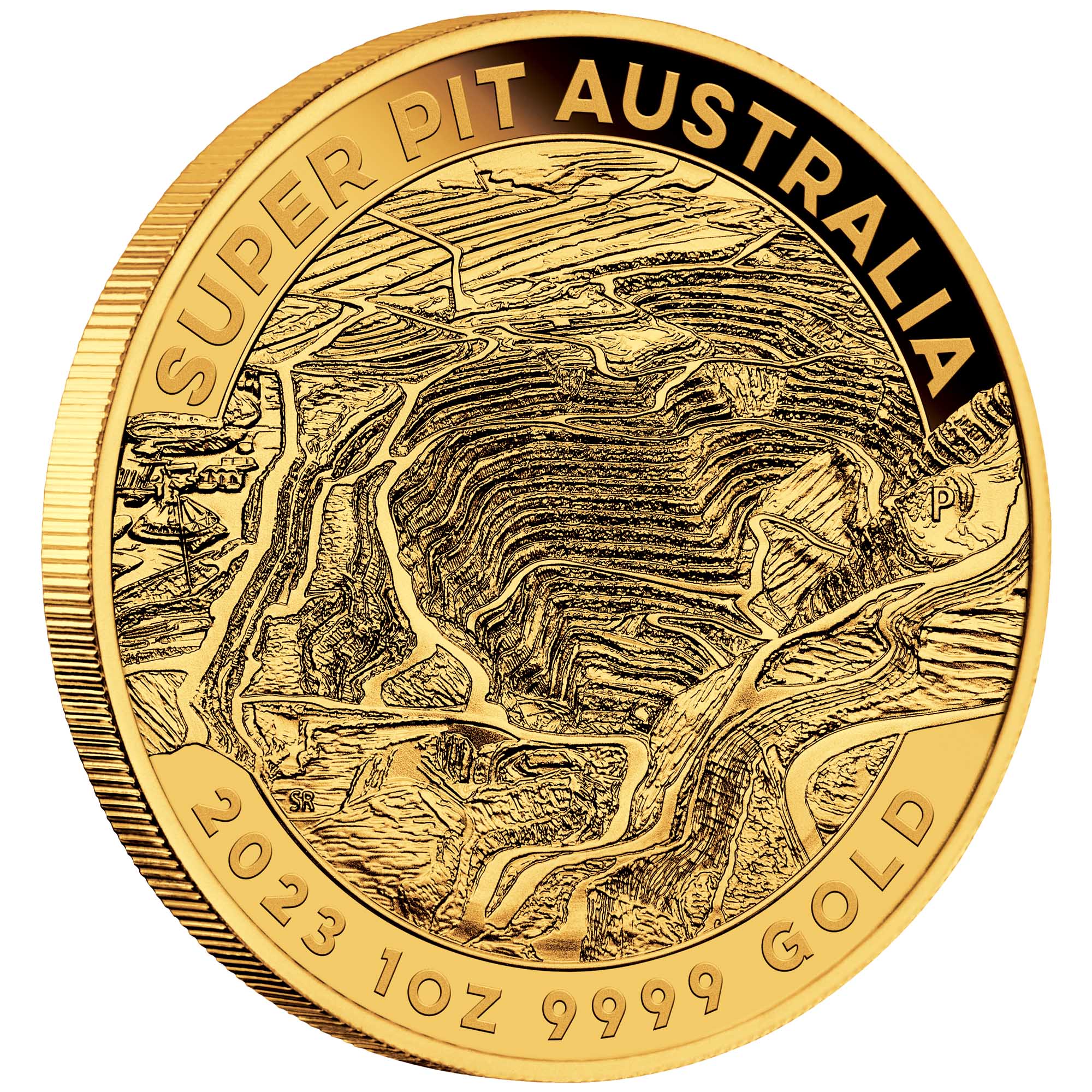 04 2023 Superpit 1oz Gold Bullion Coin OnEdge HighRes