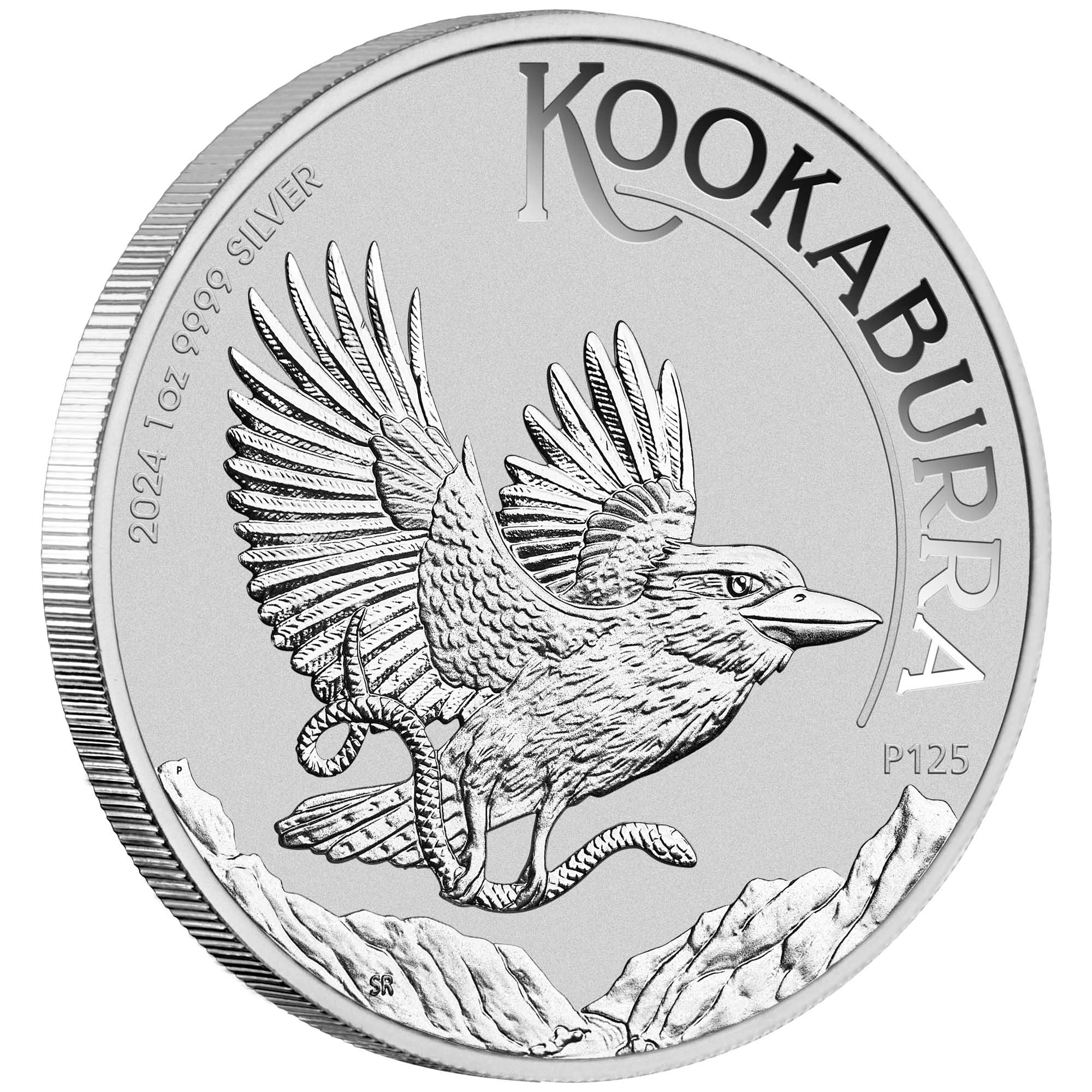 07 2024 AusKookaburra Silver 1oz Bullion OnEdge HighRes
